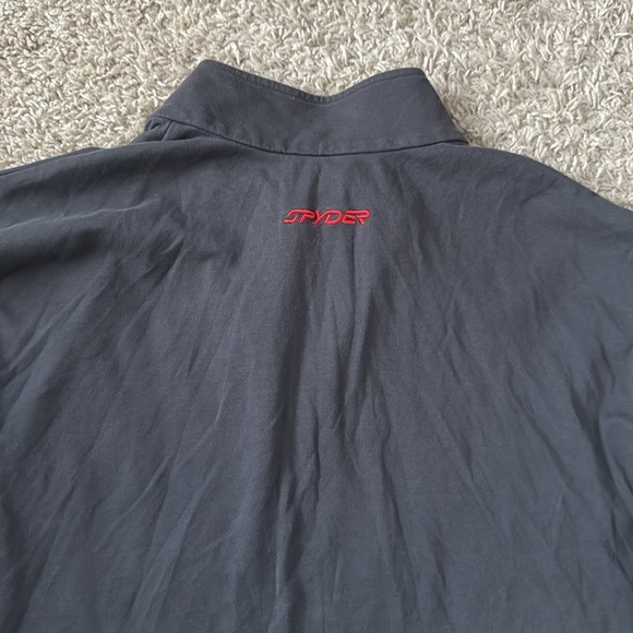 EUC Mens Spyder Slate Gray Solid 1/4 Zip Pullover Outdoors HikingLogo Sweater XL - Picture 7 of 8